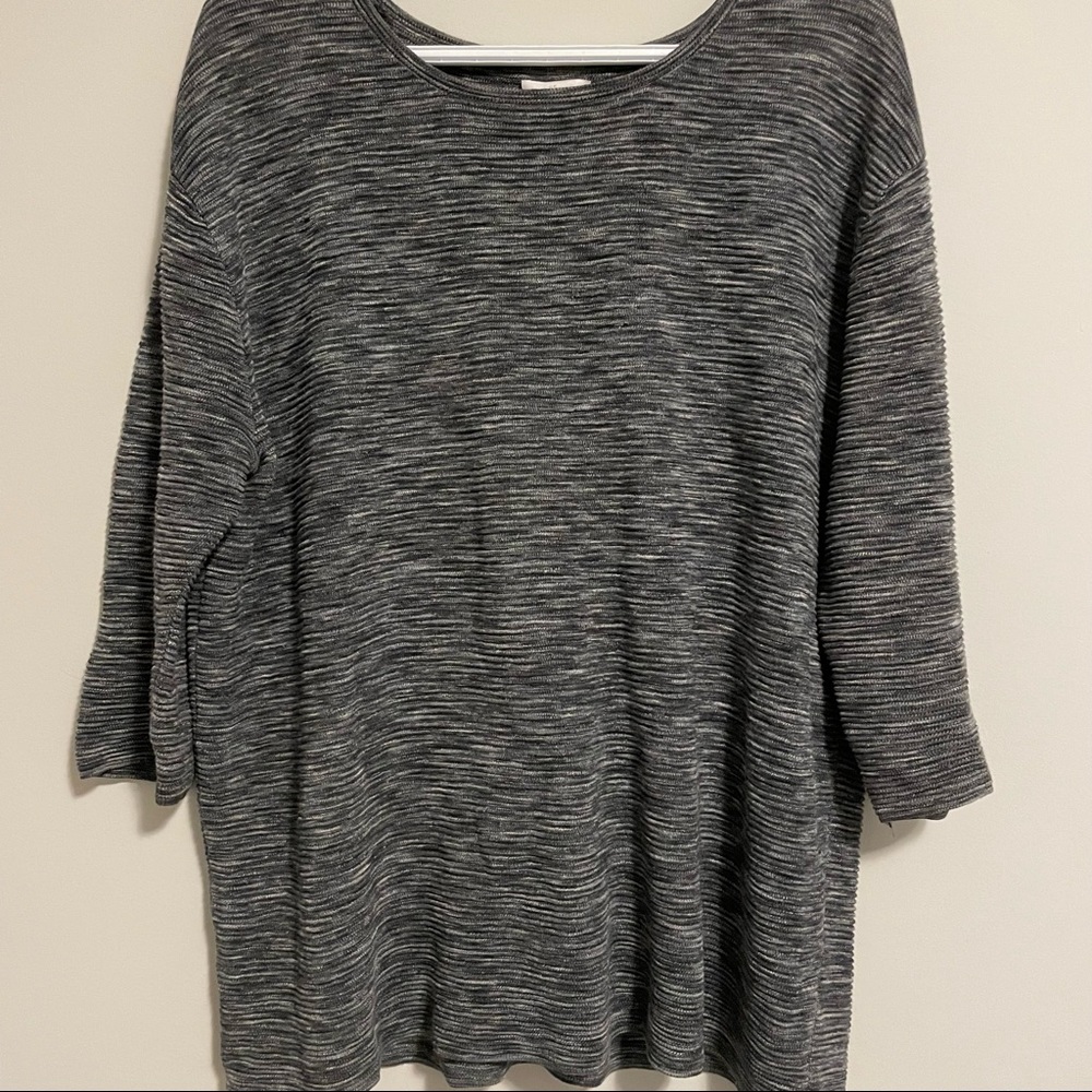 Aritzia Wilfred Gray Blanchard 3/4 sleeve Texture Sweater Large